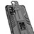 Silikon Hülle Handyhülle und Kunststoff Schutzhülle Hartschalen Tasche mit Magnetisch Ständer KC3 für Samsung Galaxy A71 4G A715