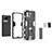 Silikon Hülle Handyhülle und Kunststoff Schutzhülle Hartschalen Tasche mit Magnetisch Ständer KC3 für Vivo iQOO Neo6 5G
