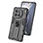 Silikon Hülle Handyhülle und Kunststoff Schutzhülle Hartschalen Tasche mit Magnetisch Ständer KC3 für Vivo X90 Pro 5G