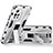 Silikon Hülle Handyhülle und Kunststoff Schutzhülle Hartschalen Tasche mit Magnetisch Ständer KC3 für Xiaomi Redmi Note 11 5G Weiß