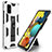 Silikon Hülle Handyhülle und Kunststoff Schutzhülle Hartschalen Tasche mit Magnetisch Ständer MQ1 für Samsung Galaxy A71 4G A715 Weiß