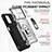 Silikon Hülle Handyhülle und Kunststoff Schutzhülle Hartschalen Tasche mit Magnetisch Ständer Q02W für Samsung Galaxy A13 4G