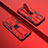 Silikon Hülle Handyhülle und Kunststoff Schutzhülle Hartschalen Tasche mit Magnetisch Ständer T01 für Oppo F19s