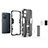 Silikon Hülle Handyhülle und Kunststoff Schutzhülle Hartschalen Tasche mit Magnetisch Ständer T01 für Oppo Find X5 Lite 5G