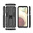 Silikon Hülle Handyhülle und Kunststoff Schutzhülle Hartschalen Tasche mit Magnetisch Ständer T01 für Samsung Galaxy A12 Nacho