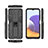 Silikon Hülle Handyhülle und Kunststoff Schutzhülle Hartschalen Tasche mit Magnetisch Ständer T01 für Samsung Galaxy F42 5G