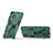 Silikon Hülle Handyhülle und Kunststoff Schutzhülle Hartschalen Tasche mit Magnetisch Ständer T01 für Samsung Galaxy F42 5G Grün