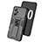 Silikon Hülle Handyhülle und Kunststoff Schutzhülle Hartschalen Tasche mit Magnetisch Ständer T02 für Oppo K10 Pro 5G