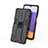 Silikon Hülle Handyhülle und Kunststoff Schutzhülle Hartschalen Tasche mit Magnetisch Ständer T02 für Samsung Galaxy A22 4G