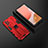 Silikon Hülle Handyhülle und Kunststoff Schutzhülle Hartschalen Tasche mit Magnetisch Ständer T02 für Samsung Galaxy A72 4G