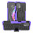 Silikon Hülle Handyhülle und Kunststoff Schutzhülle Hartschalen Tasche mit Ständer A01 für Motorola Moto Edge 20 Lite 5G Violett