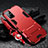 Silikon Hülle Handyhülle und Kunststoff Schutzhülle Hartschalen Tasche mit Ständer A01 für OnePlus 8T 5G Rot