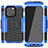 Silikon Hülle Handyhülle und Kunststoff Schutzhülle Hartschalen Tasche mit Ständer A07 für Apple iPhone 13 Pro