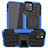 Silikon Hülle Handyhülle und Kunststoff Schutzhülle Hartschalen Tasche mit Ständer A07 für Apple iPhone 14