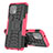 Silikon Hülle Handyhülle und Kunststoff Schutzhülle Hartschalen Tasche mit Ständer für Motorola Moto Edge 20 Lite 5G