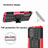Silikon Hülle Handyhülle und Kunststoff Schutzhülle Hartschalen Tasche mit Ständer für Motorola MOTO G52