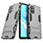 Silikon Hülle Handyhülle und Kunststoff Schutzhülle Hartschalen Tasche mit Ständer für OnePlus 8T 5G