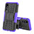 Silikon Hülle Handyhülle und Kunststoff Schutzhülle Hartschalen Tasche mit Ständer für Samsung Galaxy A2 Core A260F A260G Violett