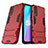 Silikon Hülle Handyhülle und Kunststoff Schutzhülle Hartschalen Tasche mit Ständer für Vivo iQOO U1