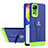 Silikon Hülle Handyhülle und Kunststoff Schutzhülle Hartschalen Tasche mit Ständer H01P für Xiaomi Redmi Note 11 Pro 5G