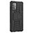 Silikon Hülle Handyhülle und Kunststoff Schutzhülle Hartschalen Tasche mit Ständer J01X für Samsung Galaxy A52 4G