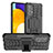 Silikon Hülle Handyhülle und Kunststoff Schutzhülle Hartschalen Tasche mit Ständer J01X für Samsung Galaxy A53 5G