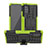 Silikon Hülle Handyhülle und Kunststoff Schutzhülle Hartschalen Tasche mit Ständer J01X für Samsung Galaxy A71 4G A715