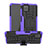 Silikon Hülle Handyhülle und Kunststoff Schutzhülle Hartschalen Tasche mit Ständer J01X für Samsung Galaxy F12