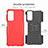 Silikon Hülle Handyhülle und Kunststoff Schutzhülle Hartschalen Tasche mit Ständer J01X für Samsung Galaxy M23 5G