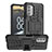 Silikon Hülle Handyhülle und Kunststoff Schutzhülle Hartschalen Tasche mit Ständer JX1 für Nokia G400 5G