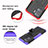 Silikon Hülle Handyhülle und Kunststoff Schutzhülle Hartschalen Tasche mit Ständer JX1 für Oppo A94 4G