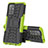 Silikon Hülle Handyhülle und Kunststoff Schutzhülle Hartschalen Tasche mit Ständer JX1 für Oppo A95 5G