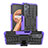 Silikon Hülle Handyhülle und Kunststoff Schutzhülle Hartschalen Tasche mit Ständer JX1 für Oppo K10 4G