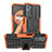 Silikon Hülle Handyhülle und Kunststoff Schutzhülle Hartschalen Tasche mit Ständer JX1 für Oppo K10 4G Orange