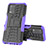 Silikon Hülle Handyhülle und Kunststoff Schutzhülle Hartschalen Tasche mit Ständer JX1 für Realme Q3 5G Violett