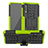Silikon Hülle Handyhülle und Kunststoff Schutzhülle Hartschalen Tasche mit Ständer JX1 für Samsung Galaxy A02