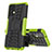 Silikon Hülle Handyhülle und Kunststoff Schutzhülle Hartschalen Tasche mit Ständer JX1 für Samsung Galaxy A13 4G Grün