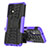Silikon Hülle Handyhülle und Kunststoff Schutzhülle Hartschalen Tasche mit Ständer JX1 für Samsung Galaxy A13 4G Violett
