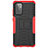 Silikon Hülle Handyhülle und Kunststoff Schutzhülle Hartschalen Tasche mit Ständer JX1 für Samsung Galaxy A72 4G