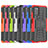 Silikon Hülle Handyhülle und Kunststoff Schutzhülle Hartschalen Tasche mit Ständer JX1 für Samsung Galaxy F02S SM-E025F