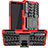 Silikon Hülle Handyhülle und Kunststoff Schutzhülle Hartschalen Tasche mit Ständer JX1 für Sony Xperia 10 III Lite Rot