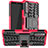 Silikon Hülle Handyhülle und Kunststoff Schutzhülle Hartschalen Tasche mit Ständer JX1 für Sony Xperia 10 III SOG04 Pink