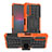 Silikon Hülle Handyhülle und Kunststoff Schutzhülle Hartschalen Tasche mit Ständer JX1 für Sony Xperia 10 V Orange