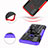 Silikon Hülle Handyhülle und Kunststoff Schutzhülle Hartschalen Tasche mit Ständer JX1 für Vivo Y50