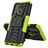 Silikon Hülle Handyhülle und Kunststoff Schutzhülle Hartschalen Tasche mit Ständer JX1 für Vivo Y50 Grün