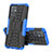 Silikon Hülle Handyhülle und Kunststoff Schutzhülle Hartschalen Tasche mit Ständer JX1 für Vivo Y55s 5G