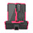 Silikon Hülle Handyhülle und Kunststoff Schutzhülle Hartschalen Tasche mit Ständer JX1 für Xiaomi Mi 11i 5G Pink