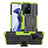 Silikon Hülle Handyhülle und Kunststoff Schutzhülle Hartschalen Tasche mit Ständer JX1 für Xiaomi Mi 11T 5G Grün