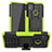 Silikon Hülle Handyhülle und Kunststoff Schutzhülle Hartschalen Tasche mit Ständer JX1 für Xiaomi POCO C31 Grün