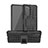 Silikon Hülle Handyhülle und Kunststoff Schutzhülle Hartschalen Tasche mit Ständer JX1 für Xiaomi Poco F3 5G Schwarz